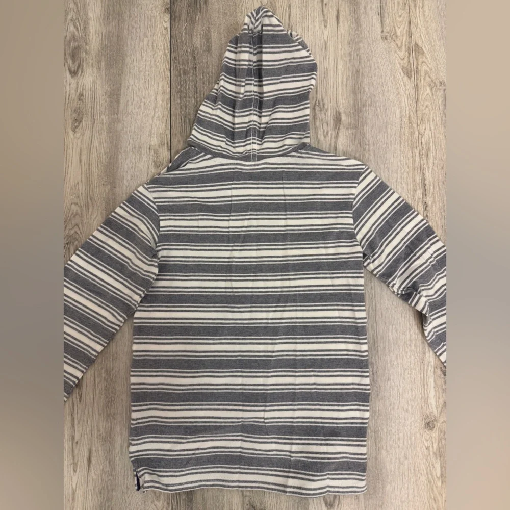 Tommy Bahama Kids Striped Hoodie - Gray and White